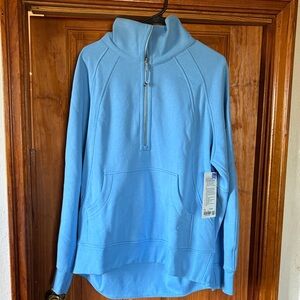 NWT lululemon scuba oversized funnel neck half zip bum covering